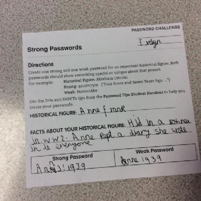 Year 5 have been learning all about the importance of having a strong password when using different apps/programmes online.