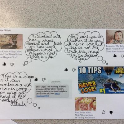 Year 5 have learned ways that clickbait can be used to lure us into clicking on certain links or news articles.