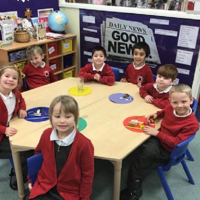 We then discussed the properties of each object and identified the five different materials the objects were made from.