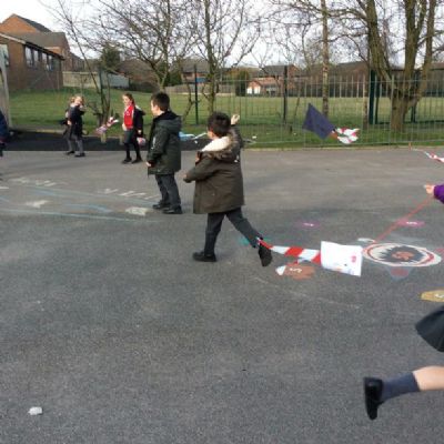 We made and tested kites as part of our forces topic.