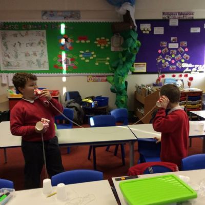 In the last round of the term's science club, we investigated how sound waves travel.