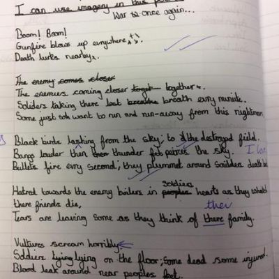 The values we hold at St Peter's can be demonstrated in our writing.