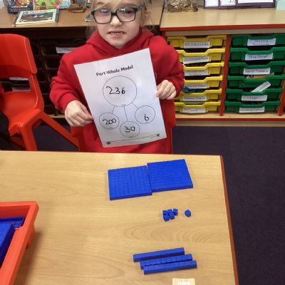 Using Dienes to represent numbers.