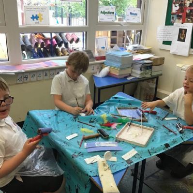 Year 1 enjoyed making our birds using the printing effect.