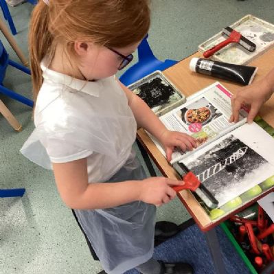 We created printing tiles of London landmarks.
