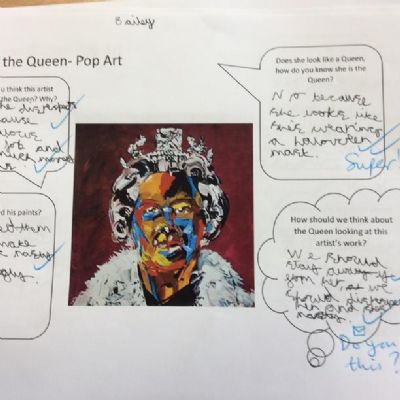 Hawthorn Year 4 - more art opinions about a POP ART portrait of the Queen.