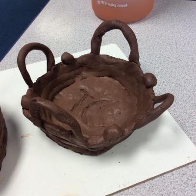 Our finished clay coil pot designs...