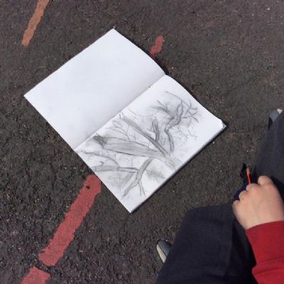 USING OUR SKETCHBOOKS TO RECORD OBSERVATIONS - SKETCHING OUTDOORS - Year 3 and 4