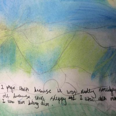 More investigations - comparing chalk pastels and oil pastels.
