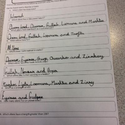 Year 5 have been exploring how to use databases using Purple Mash.