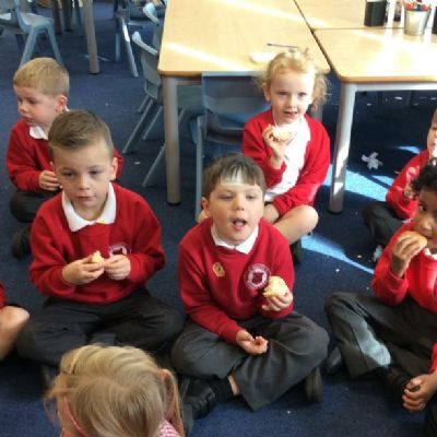 We made bread just like The Little Red Hen.