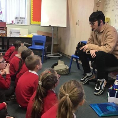 KS1 has a lovely afternoon meeting Sean Perkins who is an author and illustrator.