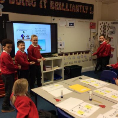 Today we used our enquiry skills to solve the mystery of the real reasons why Anglo-Saxons invaded Britain.